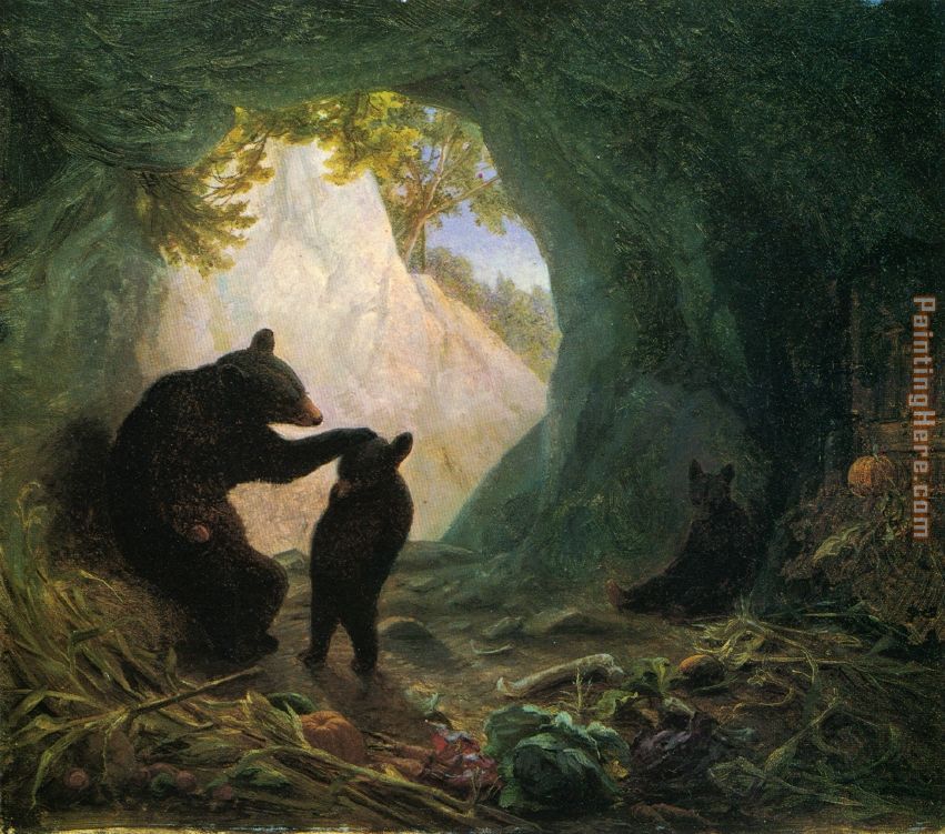 Bear and Cubs painting - William Holbrook Beard Bear and Cubs art painting